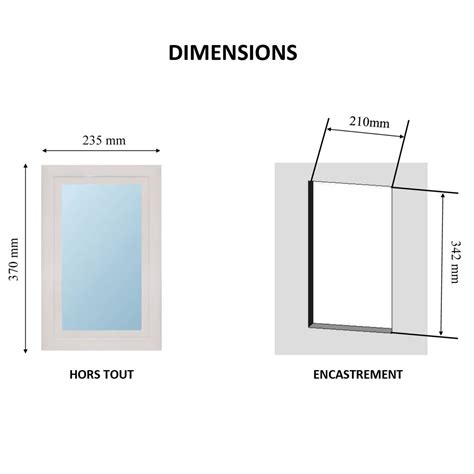 Hublot rectangle porte de garage 